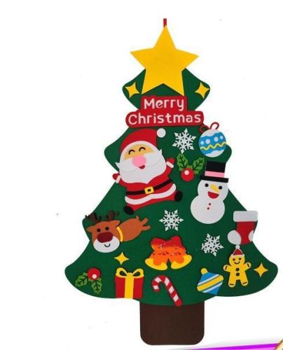 Handmade Children'S Diy Felt Christmas Tree Decorated Felt Christmas Tree