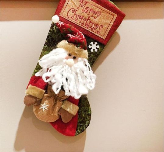 Christmas Stocking Gift Bag Decorated Stocking Christmas Eve Gift Children Christmas Tree Pendant Goody Bag