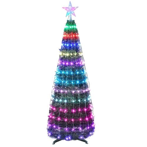 LED Lights Collapsible Christmas Tree Light with Remote App Control IP65 Waterproof Customized Multi-Color Mode Timer Setting Work with Alexa Google